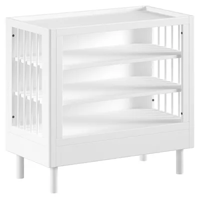 Produktbild von Wickelregal Keeley Buche Baby Weiß Massivholz Wickeltisch Komfort