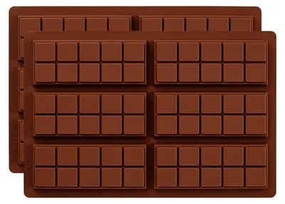 Silikon-Chocoladeformen, 2er-Set, antihaftbeschichtet, 20,5 x 17,5 cm