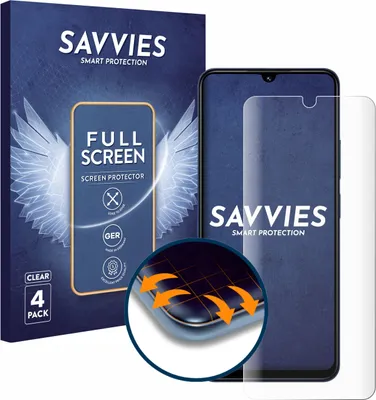 Produktbild von 4x Savvies Fullscreen Schutzfolie für Xiaomi Redmi 14C Displayschutz Folie Fullcover Klar Transparent