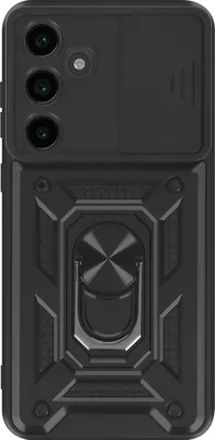 Produktbild von Mayaxess, Schutzhülle für Samsung Galaxy S24 FE Ring Halter Kameraabdeckung, Schwarz