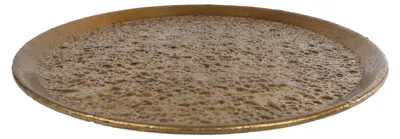 Immagine prodotto di Vassoio decorativo Van Manen in alluminio anticato dorato, 35x35 cm