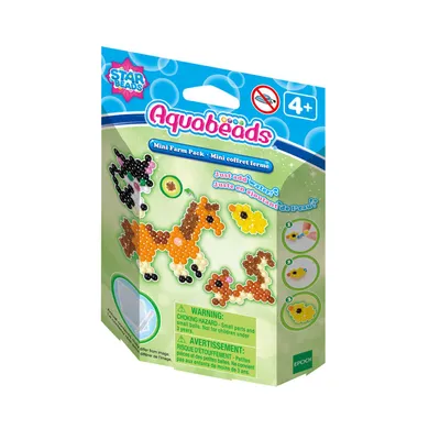 Produktbild von Aquabeads Mini Bastelset 3fach sortiert, 180 bunte Bastelperlen,