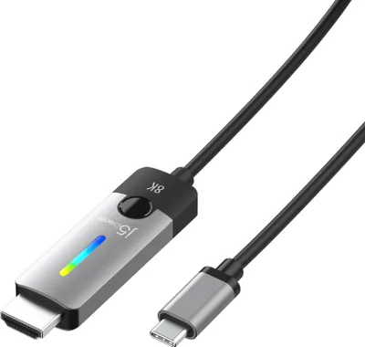 Produktbild von j5create JCC157-N USB-C®-zu-HDMI™ 2.1-8K-Kabel, 1,79 m, USB Typ-C, HDMI, Männlich, Männlich, 3840 x 2160, 7680 x 4320