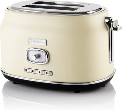 Retro-Toaster, 2 Scheiben, extra breite Schlitze, 815 W, beige