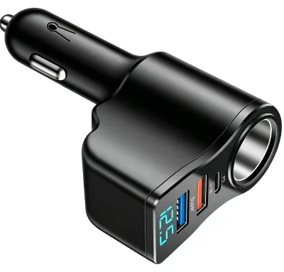 Autolader 106 W USB PD3.0, 3 Ports, Zigarettenanzünder, schwarz