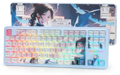 Productafbeelding van Gamingtoetsenbord 80% 87-toetsen Wireless Gasket RGB, mechanisch, hot-swap