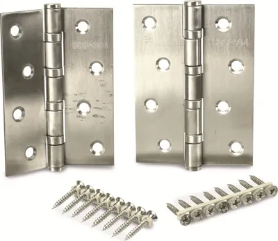 Produktbild von MASTERPROOF PROFESSIONAL Edelstahl Scharnier Türband Beschlag 75 mm x 100 mm, 2 Stück, inkl. Schrauben