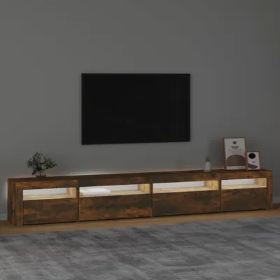 Produktbild von The Living Store TV-Schrank mit LED-Leuchten Räuchereiche 270x35x40 cm