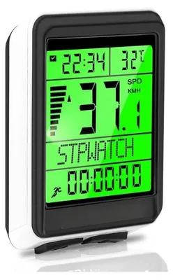 Produktbild von Fahrradcomputer Radcomputer Tachometer - Kabellos - Wasserdicht - 2,2 Zoll LCD-Display - 5 Sprachen
