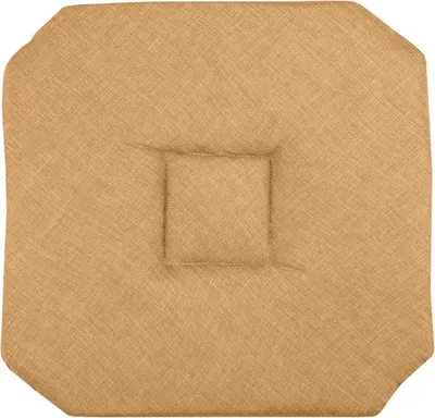 Zdjęcie produktu dla STOF | Poduszka do siedzenia - BEA - 40x40 cm - Jasnobrązowa - Elegancka i wygodna - Solidna z wiązaniami