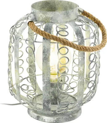Produktbild von EGLO Tischlampe Hagley, 1 flammige Tischleuchte Vintage, Retro, Nachttischlampe aus Stahl in Creme-Gold, Lampe mit Schalter, E27 Fassung