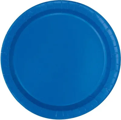 Produktbild von 16 große blaue Pappteller ca. 22,8 cm