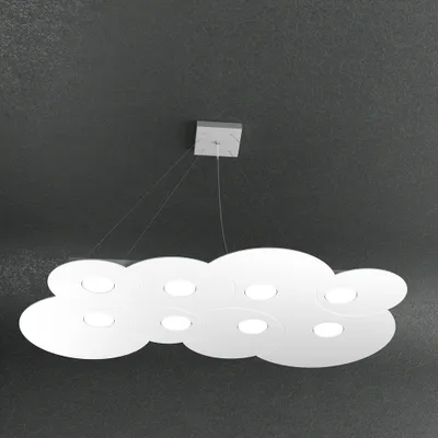 Zdjęcie produktu dla Nowoczesna lampa wisząca Cloud Metal White 8 Lights Gx53