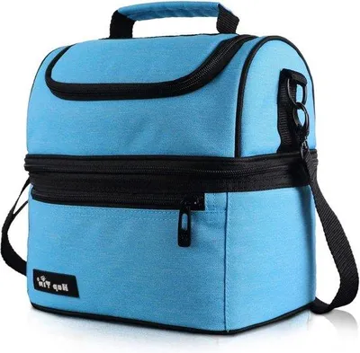 Immagine prodotto di Contenitore termico per il pranzo blu, grande, per la scuola, l'ufficio e i picnic