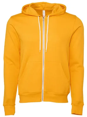 Produktbild von Canvas 3739 | Uni Zip-Up Poly-Baumwolle Fleece Hoodie - Farbe: Peach - Größe: XXL