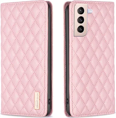 Obrázek produktu pro Galaxy S21+ 5G Pouzdro, Elegantní Flip Kožené Pouzdro s Kapsami na Karty a Stojánkem pro Samsung Galaxy S21 Plus 5G Růžový