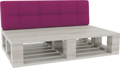 Produktbild von Palettenkissen, Palettenauflagen Sitzkissen Rückenlehne Gesteppt PFG (Rückenlehne 120x60, Rosa)