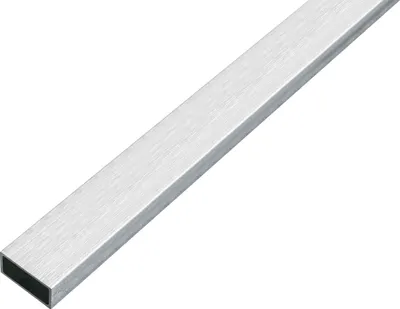 Immagine prodotto di Alberts 488857 Tubo rettangolare, alluminio, design in acciaio inox, leggero, 1000 x 20 x 10 mm