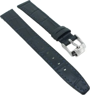 Produktbild von Jacques Lemans Uhrenarmband 14mm Leder Krokooptik blau 1-1778i 1-1778