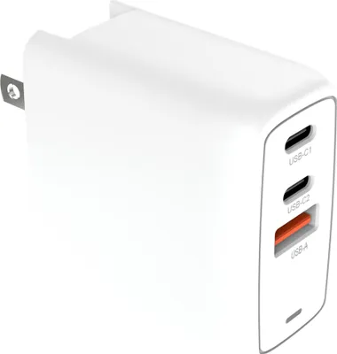 Produktbild von 67W GaN Charger (weiß, 1x USB-A, 2x USB-C PD, Charge 3.0)