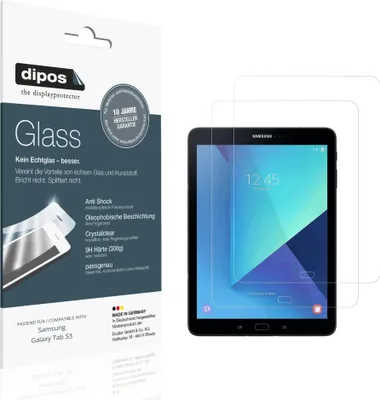 Immagine prodotto di 2x Pellicola Protettiva per Samsung Galaxy Tab S3 Protezione Vetro Flessibile 9H dipos