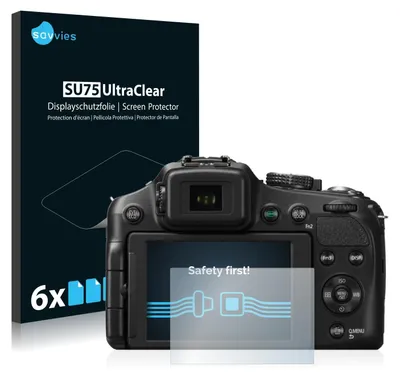 Produktbild von 6x Für Panasonic Lumix DMC-FZ200 Schutzfolie Savvies Displayschutz Display Schutz Folie Klar Transparent