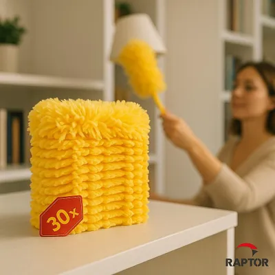 Produktbild von Für Swiffer Staubmagnet - 30 Ersatztücher mit 1xGriff - Staubtuch - Microfaser Tücher