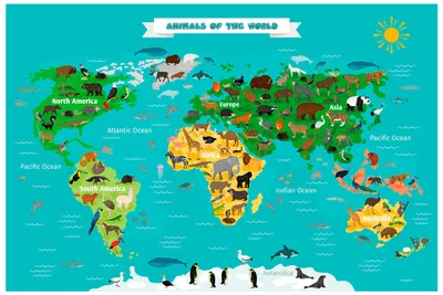 Image de Carte du monde à gratter GiftyCity Animaux