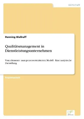 Produktbild von Qualitätsmanagement in Dienstleistungsunternehmen