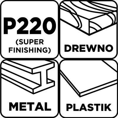 Image de Feuilles abrasives 93 x 230 mm, P220, 5 pièces