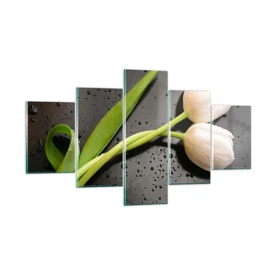 Produktbild von Bilder auf glas - Tulpen Blume Pflanzung Pflanze - 125x70cm - Glasbilder - Wandbilder - Kunstdruck - zum Aufhängen bereit - Wanddekoration aus Glas - Glas Bilder - Wandbild auf Glas - GEA125x70-2301