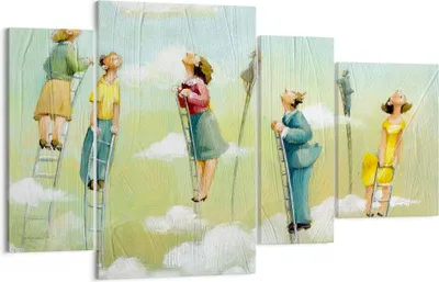 Produktbild von Bild auf Leinwand - Leinwandbild - Abstraktion modern - 120x70cm - Wand Bild - Wanddeko - Leinwanddruck - Bilder - Kunstdruck - Wanddekoration - Leinwand bilder - Wandkunst - DL120x70-3642