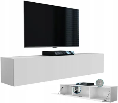 Zdjęcie produktu dla wisząca szafka rtv pod telewizor 160 160cm biała matowa