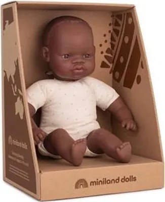 Immagine prodotto di Miniland baby doll africano 32 cm bambola giocattolo educativo