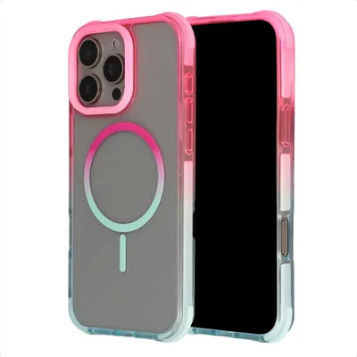 Produktbild von Selencia Gradient Backcover mit MagSafe für das Apple iPhone 16 Pro Max – Rosa / Blau
