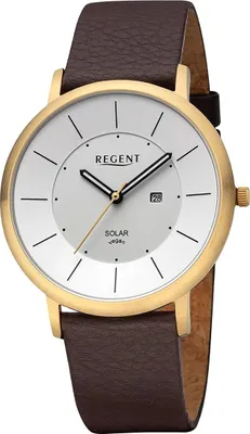 Immagine prodotto di Orologio da uomo Regent in pelle orologio da polso al quarzo cinturino in pelle marrone scuro D2UR1104108