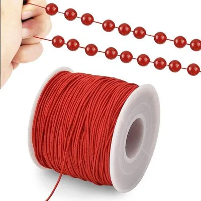 Produktbild von Elastische 1mm Rote Schnur für Armband DIY Zubehör