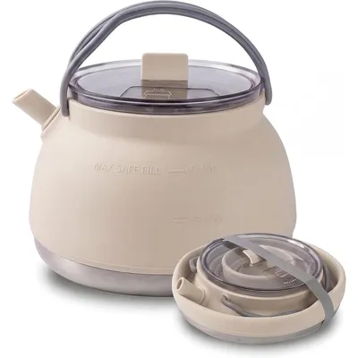 Produktbild von Faltkessel 1,5L Camping Wasserkocher, faltbar & platzsparend, lebensmittelechtes Silikon mit Edelstahlboden, für Outdoor, Wandern & Reisen