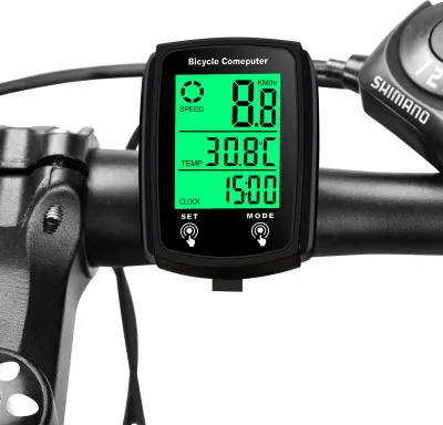Produktbild von Kabelgebundener Fahrradcomputer 19 Funktionen Touch Bike Tachometer Kilometerzaehler Wasserdichter Fahrradcomputer mit Hintergrundbeleuchtung