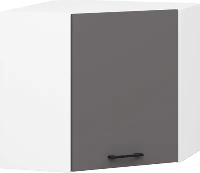 Produktbild von Küchen-Hängeschrank OLIWIA Weiß 60 cm Front Graphitgrau B60xH58xT30 cm