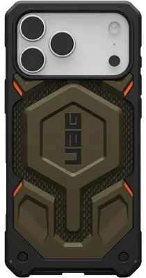 Produktbild von Urban Armor Gear Monarch Pro, Cover, Apple, iPhone 17 Pro Max, 17,5 cm (6.9"), Schwarz, Grün