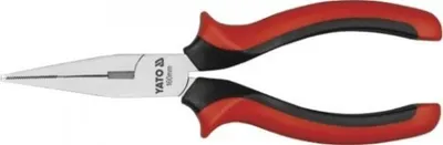 Obrázek produktu pro Yato YT-2029, Ploché kleště, Uhlíková ocel, Polypropylen (PP), Termoplastická guma, Šedá, Červená, 160 mm