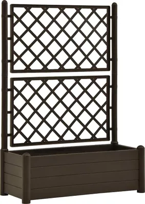 Produktbild von vidaXL Pflanzkübel mit Spalier 100x43x142 cm PP Mokka