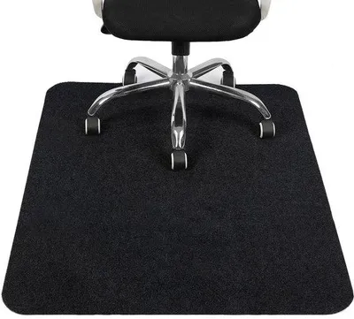 Productafbeelding van Ibenzoa® stoelmat 90 x 120 cm – Beschermmat voor de vloer, gemaakt van 100% polyester met een antisliponderkant, geschikt voor harde vloeren (kantoor & thuiswerkplek), vermindert rolgeluiden