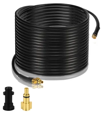 Produktbild von Vigevee Rohrreinigungsschlauch Set Abflussreiniger 20 m 180 bar, Hochdruckreiniger Zubehör mit M22 Adapter, 4 Rückstrahldüsen, für Abflussrohr & Regenrinne