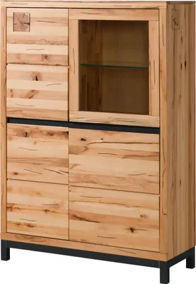 Image de MASSIVMOEBEL24 | Buffet en bois de Hêtre sauvage 103x40x148 naturel huilé VILLANDERS #105