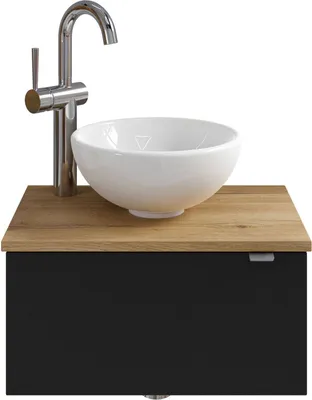 Produktbild von Pelipal Serie 6915 SET-044-012 Waschtisch mit Unterschrank bestehend aus: Keramik-Aufsatzbecken, Waschtischplatte, Waschtischunterschrank