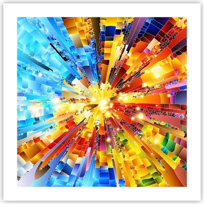 Produktbild von Poster - Poster ohne Rahmen - Abstraktion modern - 50x50 cm - Wand Bild - Wanddeko - Wandbilder - Kunstposter - Wandposter - Bilder - Kunstdruck - Wanddekoration - Wandbild - P2XAC50x50-3982