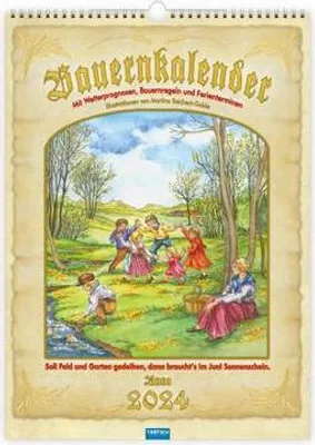 Produktbild von Trötsch Großbildkalender Bauernkalender 2024 - mit Wetterprognosen Bauernregeln und Ferienterminen
