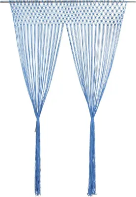 Produktbild von Makramee Vorhang Blau 140x240 cm Baumwolle